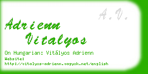 adrienn vitalyos business card